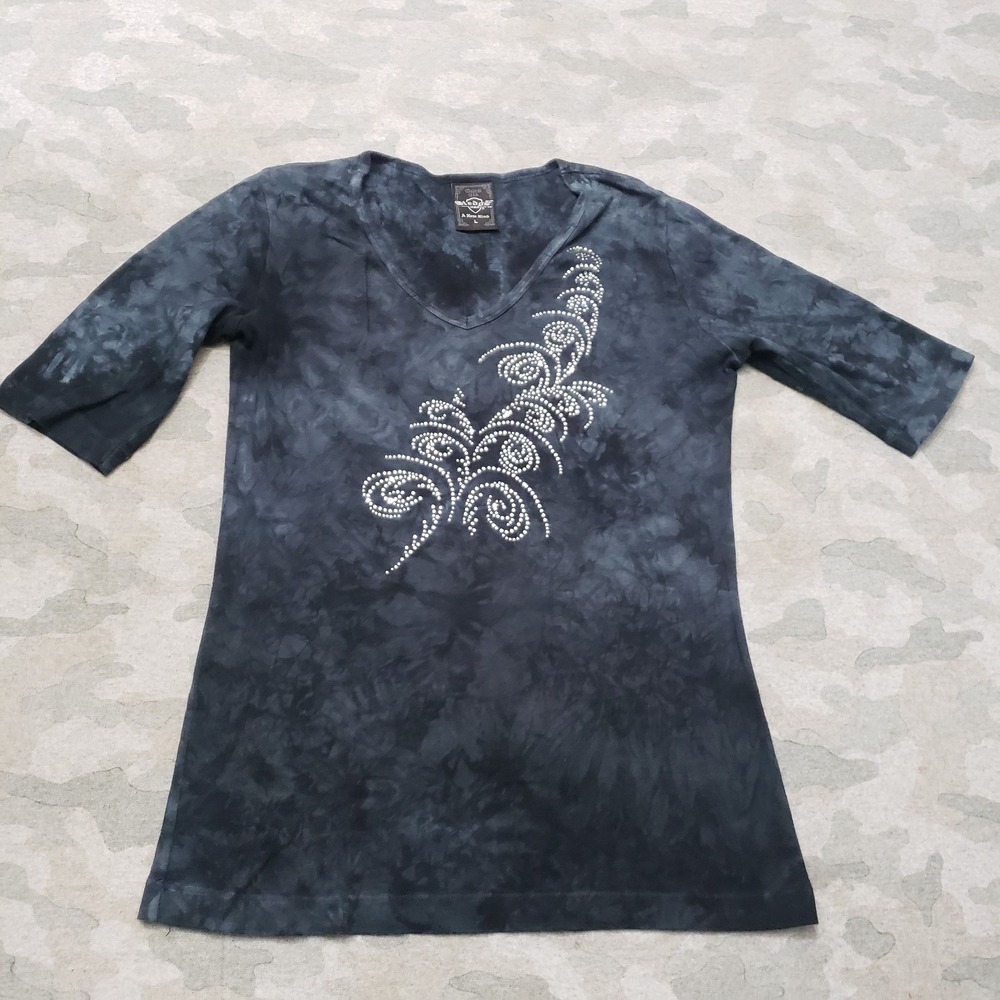 Sledge Top Womens Large Black Pullover V-Neck Half Sleeve